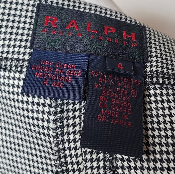 Ralph Lauren Vintage 90s Black Gray Houndstooth Full-zip High Waisted Mini Skirt - Picture 12 of 12